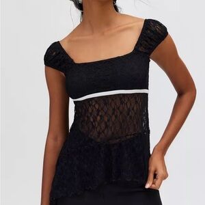 Urban Outfitters Black Lace Top